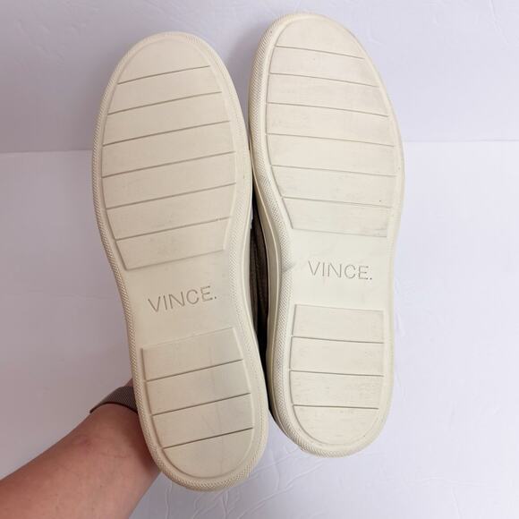 VINCE ACE SUEDE SLIP-ON MEN SHOES SNEAKERS TAN SIZE US 12 EUR 46 NO BOX main image 7